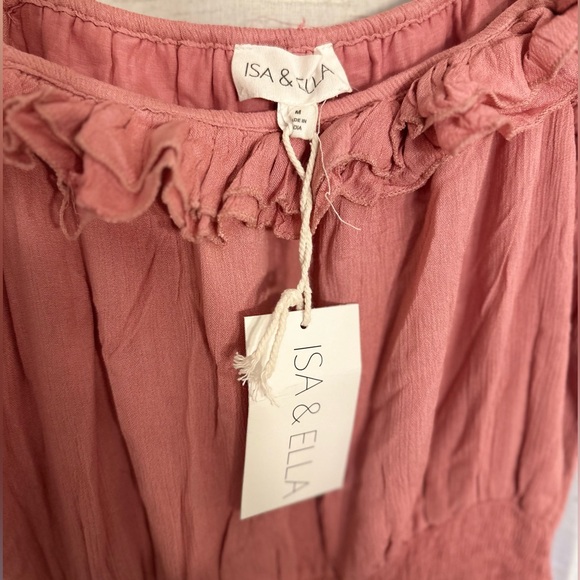 NWT Isa & Ella Ruffled Pink Dress - Picture 2 of 3